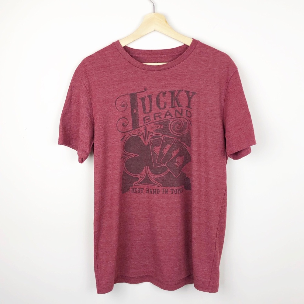 Lucky 🍀 Brand Heathered Red Tee